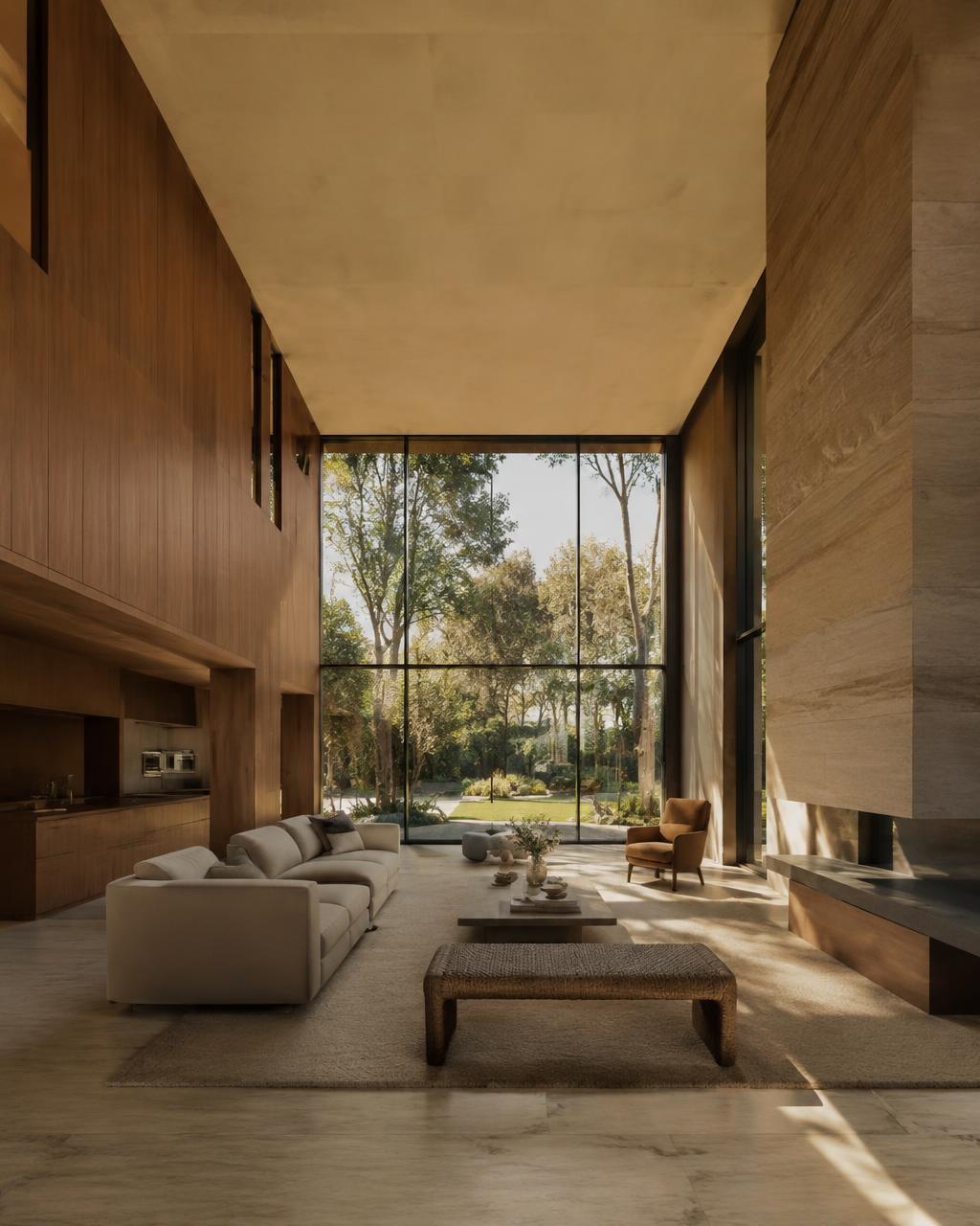 Light-filled residential interior with natural materials — concept visual